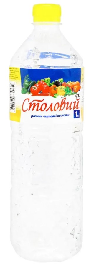 Розчин оцтової кислоти Столовий 9% САН-ВЕНТО, 1л